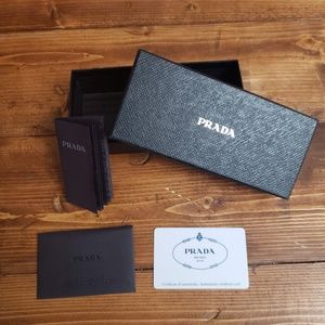 Prada Sunglasses Case w/ Care Book Brochure & Cert